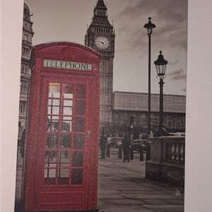 Red Telephone Booth Wall Art